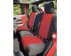 Housse de sièges arrière Néoprène Jeep JK 4 portes noir/rouge